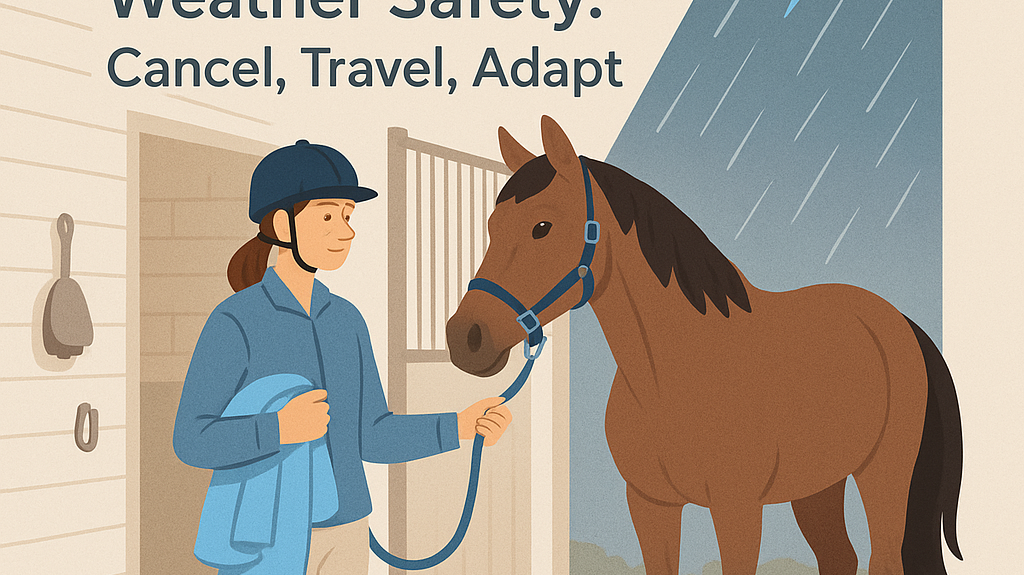 UK Horse Riding Weather Safety: Cancel, Travel, Adapt- just horse riders