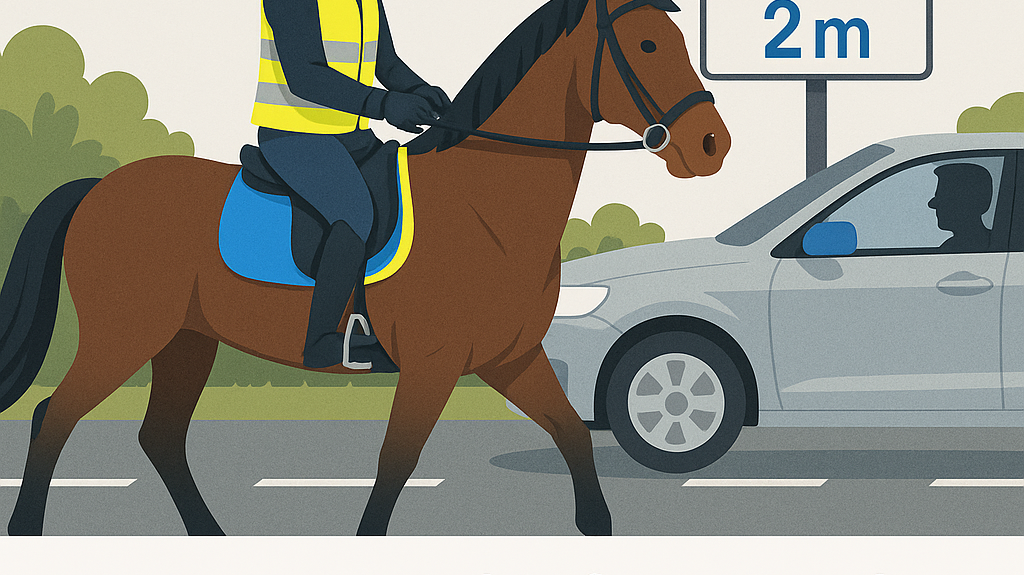 UK Horse Road Safety: 10mph, 2m, Hi-Vis And Cameras- just horse riders