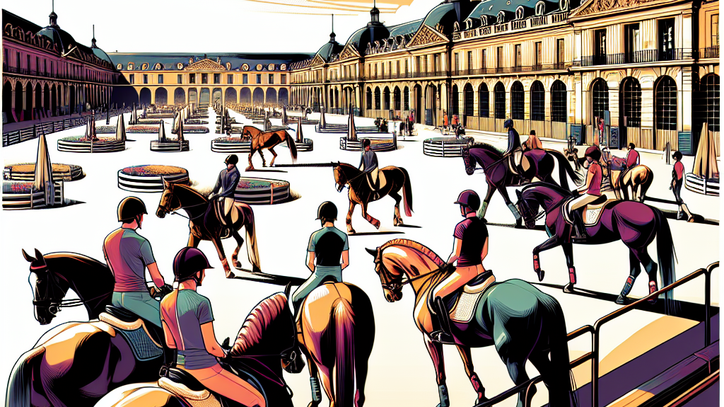 Inside Look: Equestrian Athletes Prepare at Versailles Stables for Paris 2024 Olympics- just horse riders