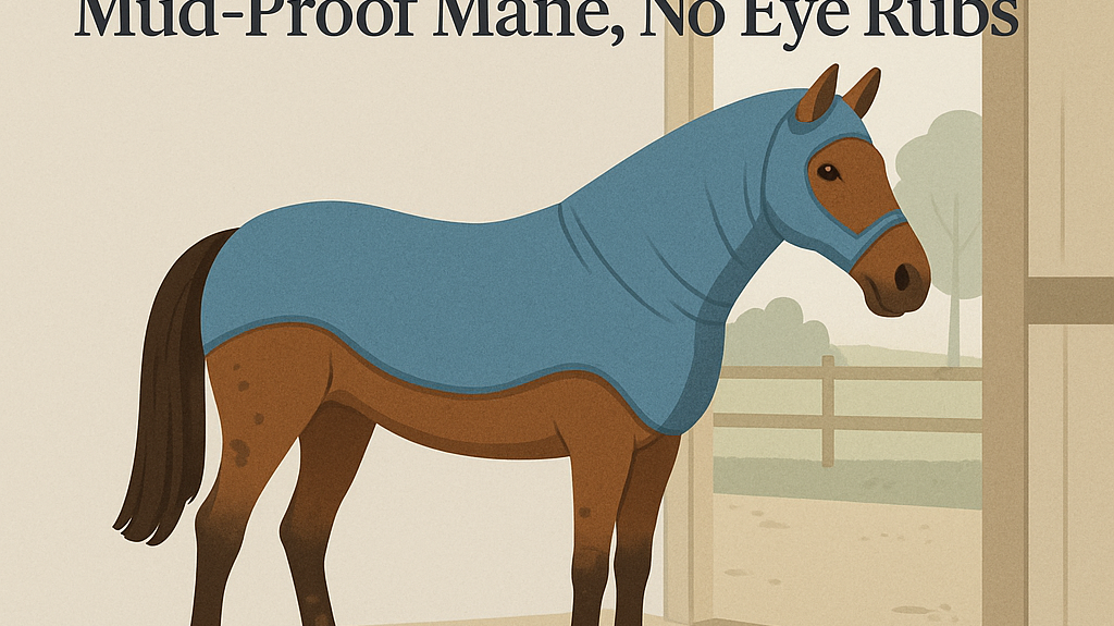 Snuggy Hoods Headless Fit: Mud-Proof Mane, No Eye Rubs- just horse riders