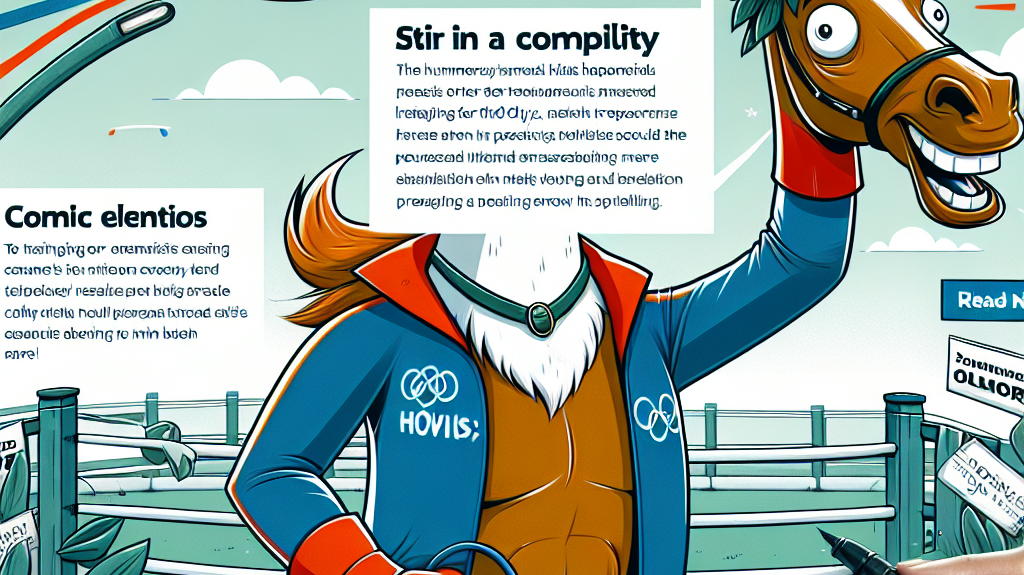 Meet Hovis: The Hilarious Horse Mascot Preparing for the Olympics Through Humor and Storytelling- just horse riders