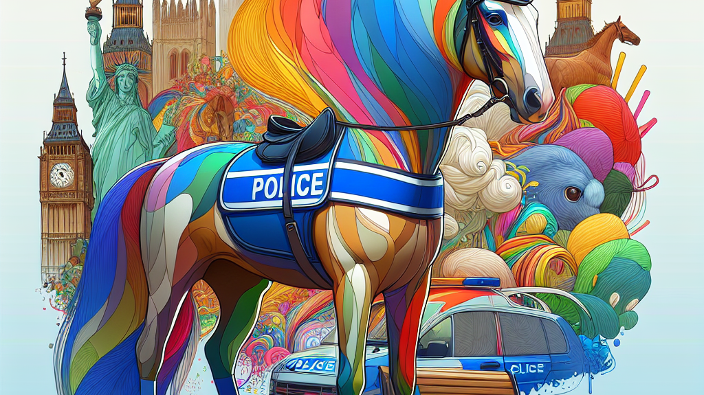 Honoring Parker: The Brave, Chip-Stealing Police Horse who Captured Hearts Globally- just horse riders
