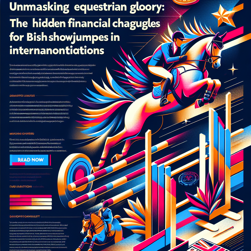 Unmasking Equestrian Glory: The Hidden Financial Challenges for British Showjumpers in International Competitions- just horse riders