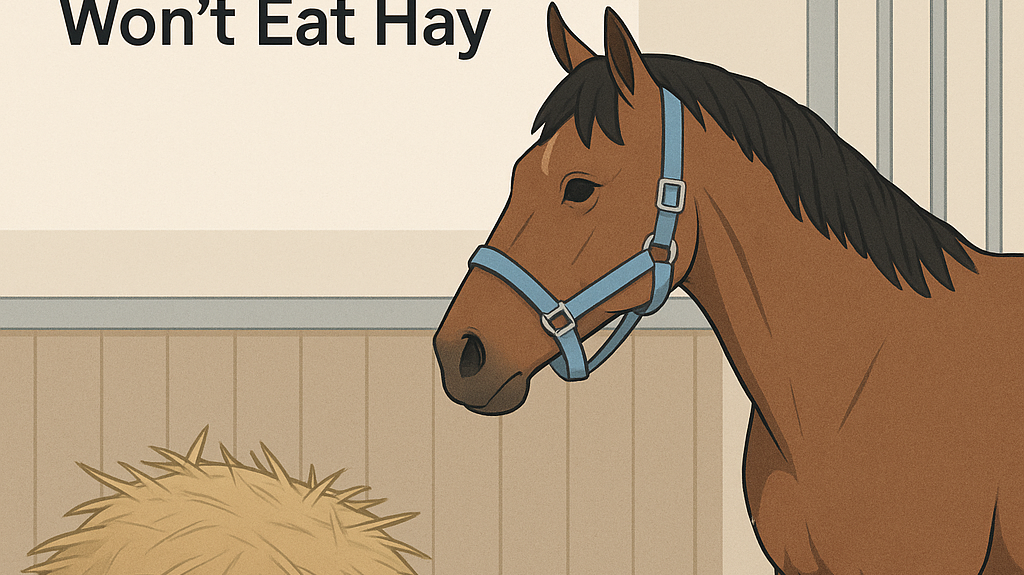 Horse Fever: What To Do When Your Horse Won't Eat Hay- just horse riders