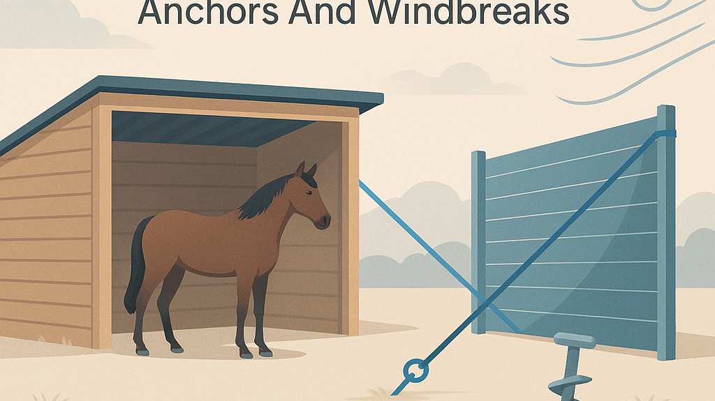 Field Shelter Storm-Proofing: Anchors And Windbreaks- just horse riders