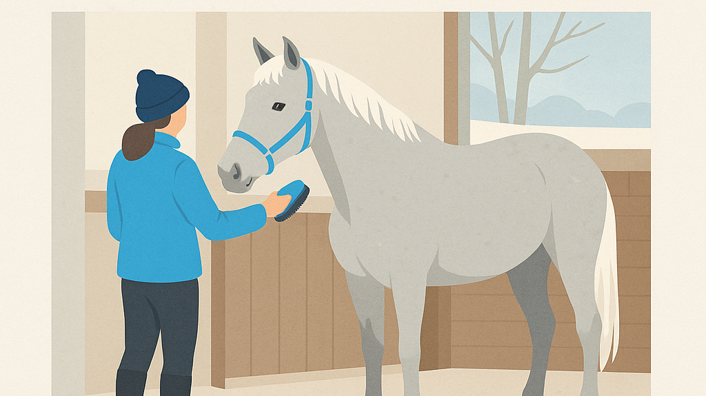 Grey Horse Winter Routine: Keep Them Bright In UK Mud- just horse riders