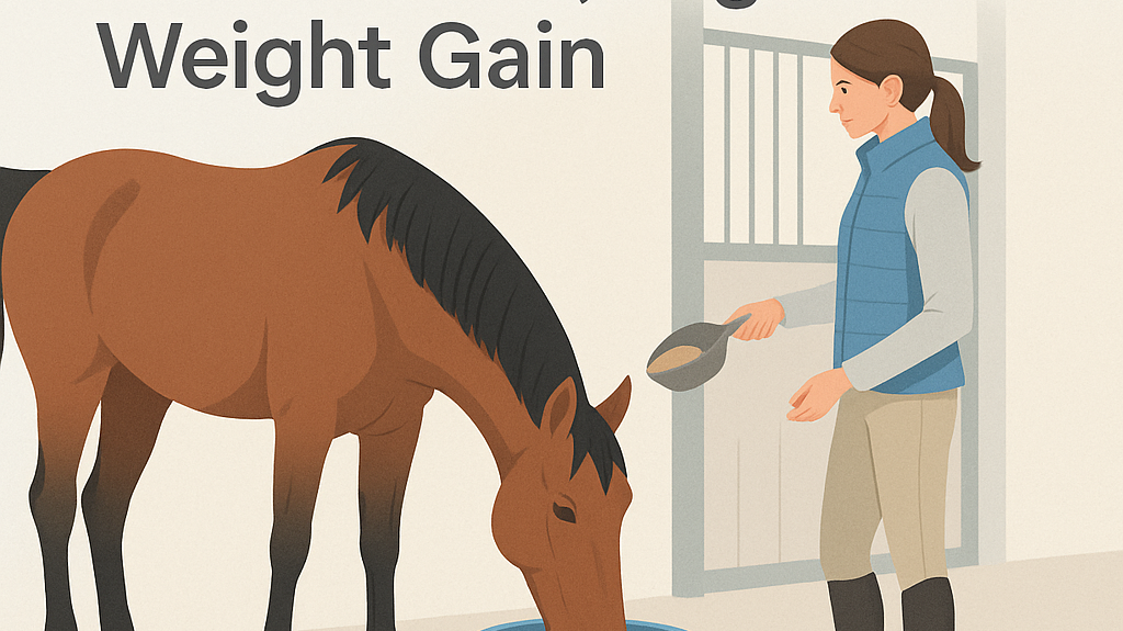 Ulcer-Prone Horses: Low-Starch, High-Oil Weight Gain- just horse riders