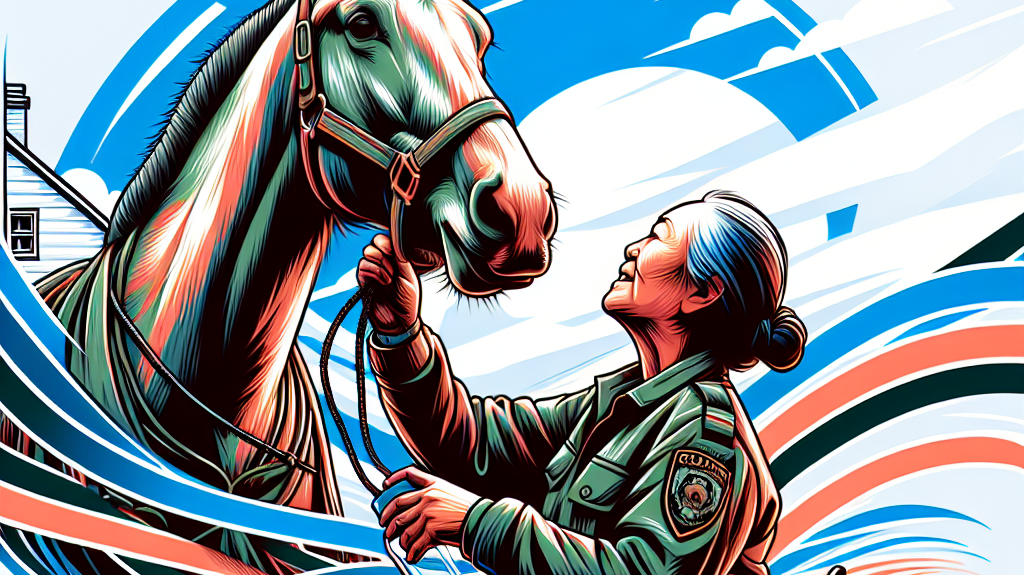 A Heartwarming Tale of Reunion: Retired Police Horse Reconnects with His Bottle-Fed Caretaker After 18 Years- just horse riders