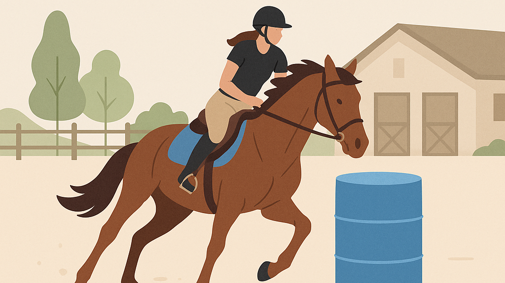 Barrel Racing In The UK: Train Safely At Your Yard- just horse riders