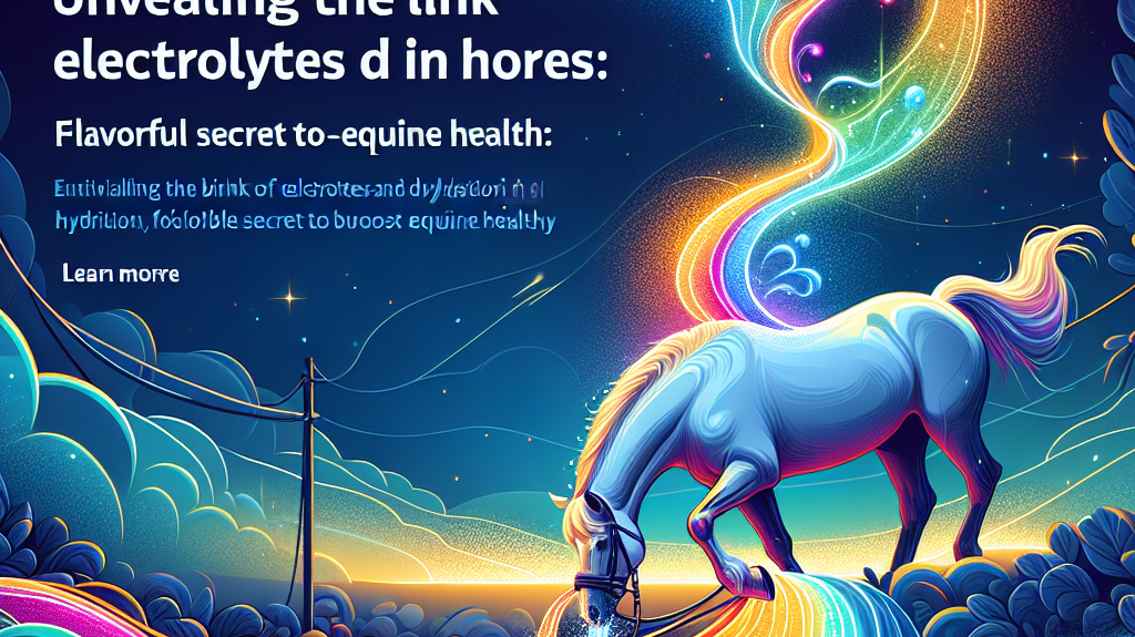 Unveiling the Link between Electrolytes and Hydration in Horses: Flavorful Secret to Boost Equine Health- just horse riders