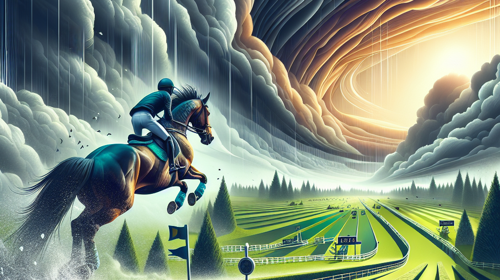 Nature's Challenge: How The 2024 Pau Horse Trials Overcame Wet Weather Obstacles- just horse riders