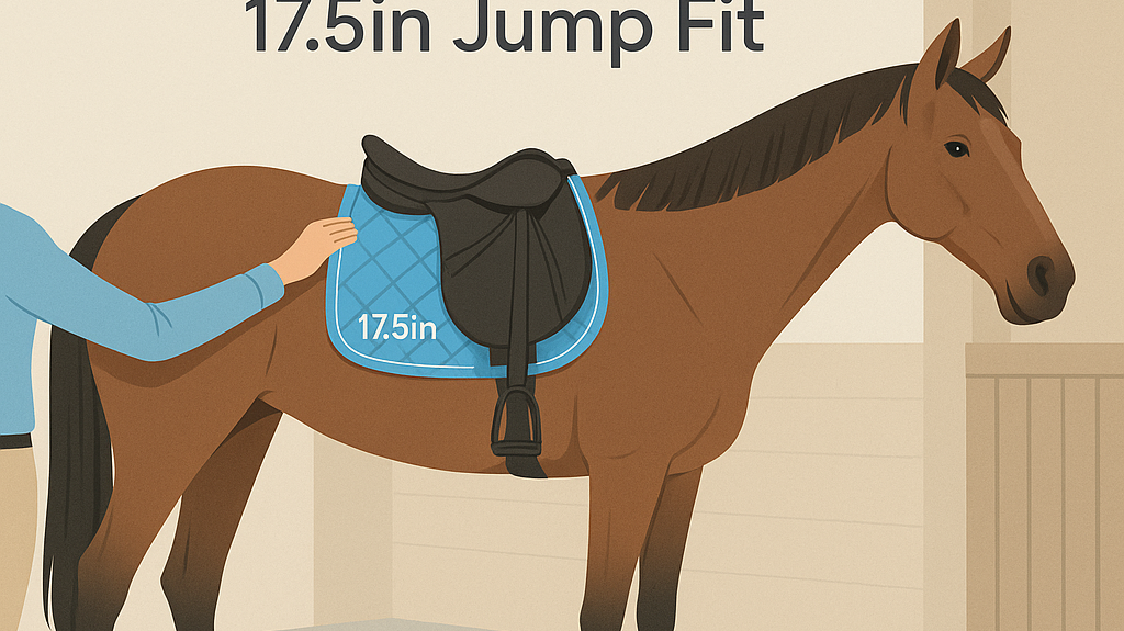 Saddle Pads For Long-Backed Horses: 17.5in Jump Fit- just horse riders