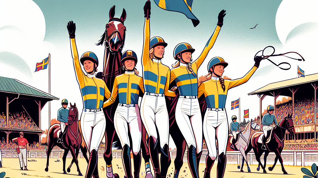 Swedish All Female Equestrian Team Makes Historic Victory At Strzegom Eventing Nations Cup- just horse riders