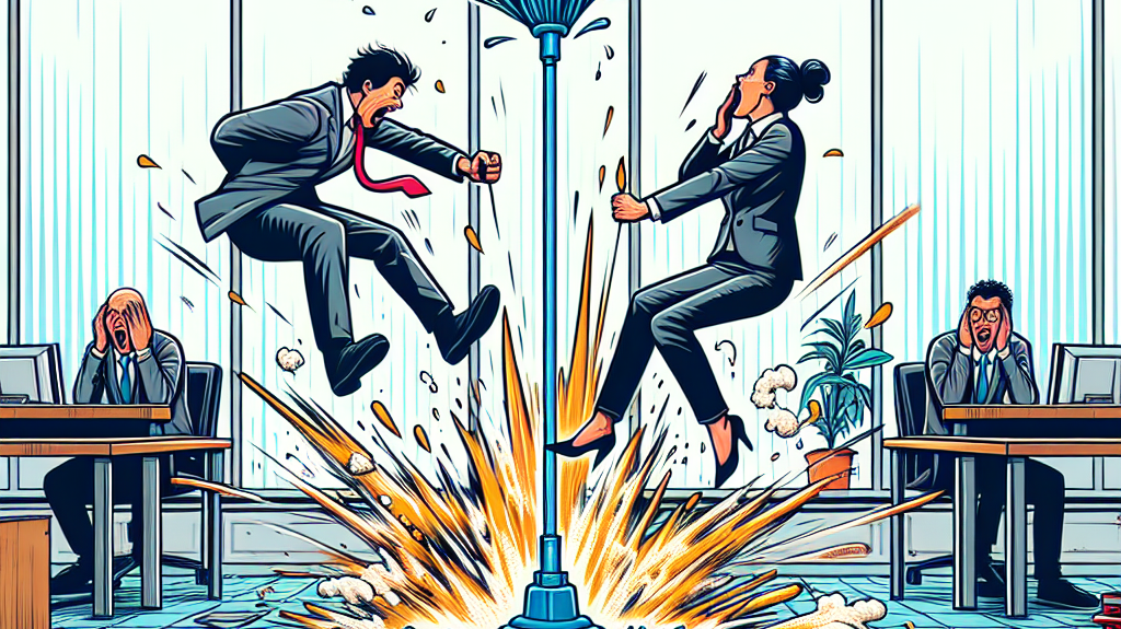 When Workplace Stress And Humor Collide A Hilarious Mop Incident Illuminates Professional Conduct Lessons- just horse riders