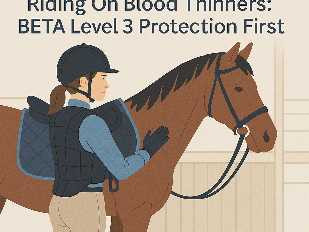 Riding On Blood Thinners: BETA Level 3 Protection First- just horse riders