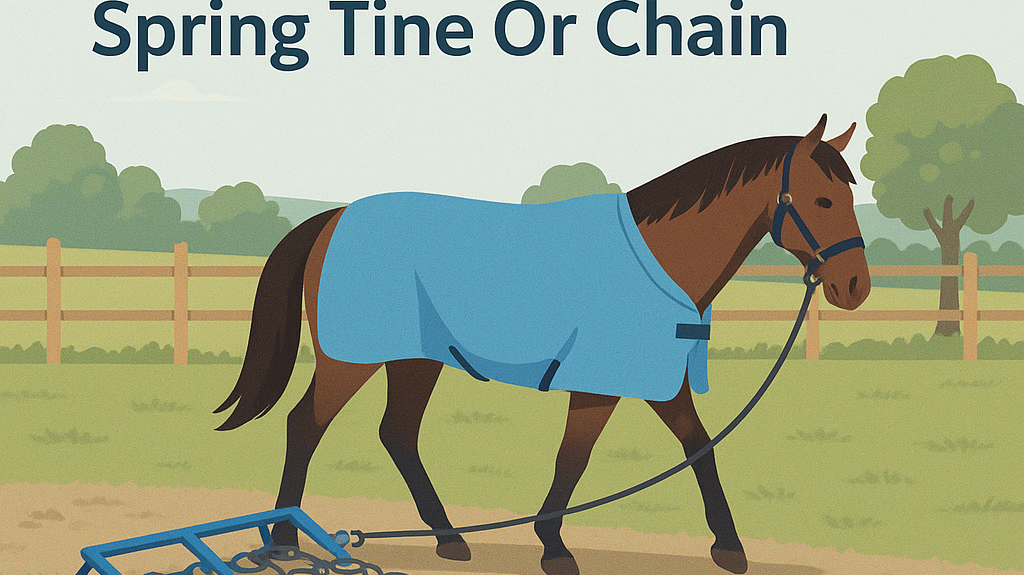 Best Harrow For UK Horse Paddocks: Spring Tine Or Chain- just horse riders
