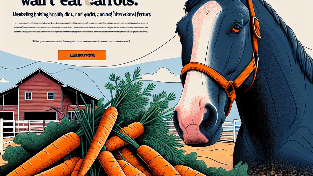 Why Your Horse Won't Eat Carrots: Unraveling Health, Diet, and Behavioral Factors- just horse riders