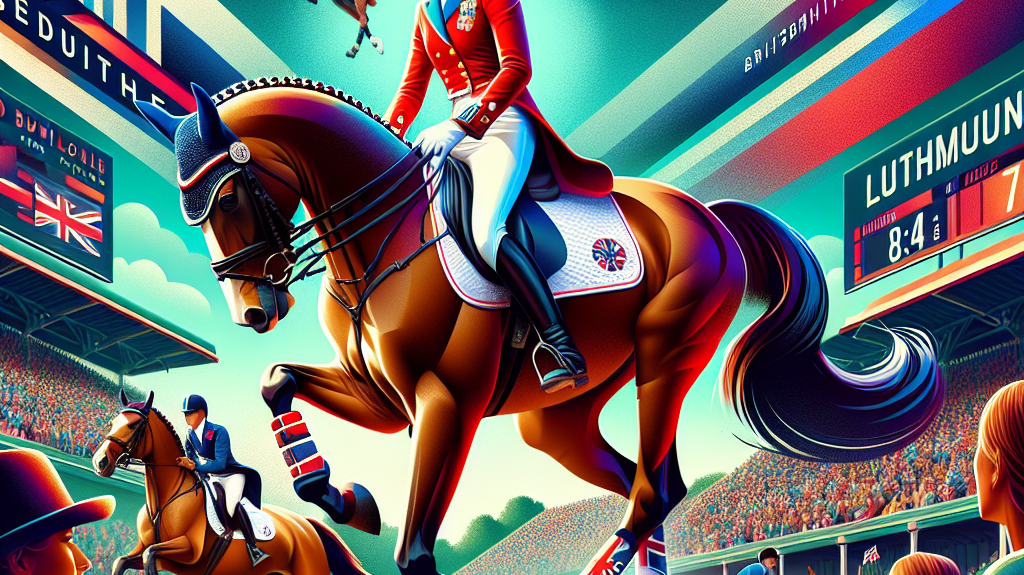 Equestrian Drama Unfolds at the Luhmühlen Horse Trials: British Riders Take the Lead in Thrilling Dressage Competition- just horse riders