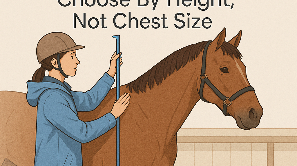 Reincoat Lite Sizing: Choose By Height, Not Chest Size- just horse riders