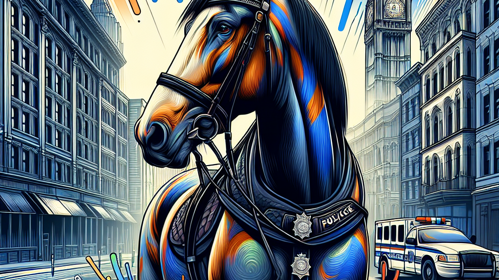 An Ode to Atlas: Chronicling the Remarkable Legacy of a Hero Police Horse Heading into Retirement- just horse riders