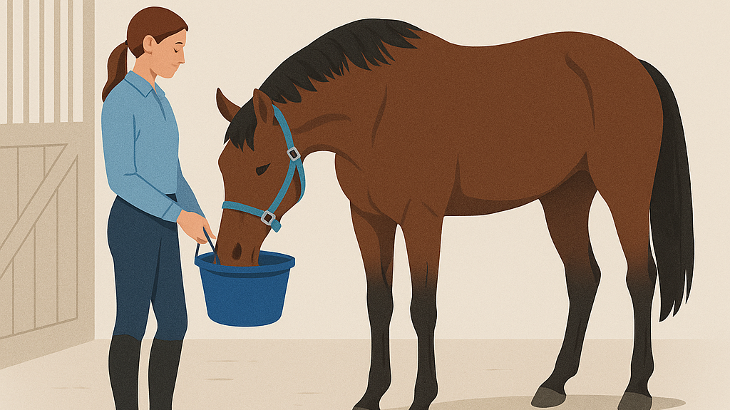 Ex-Race Thoroughbred Feeding: Calm With Fibre And Oil- just horse riders