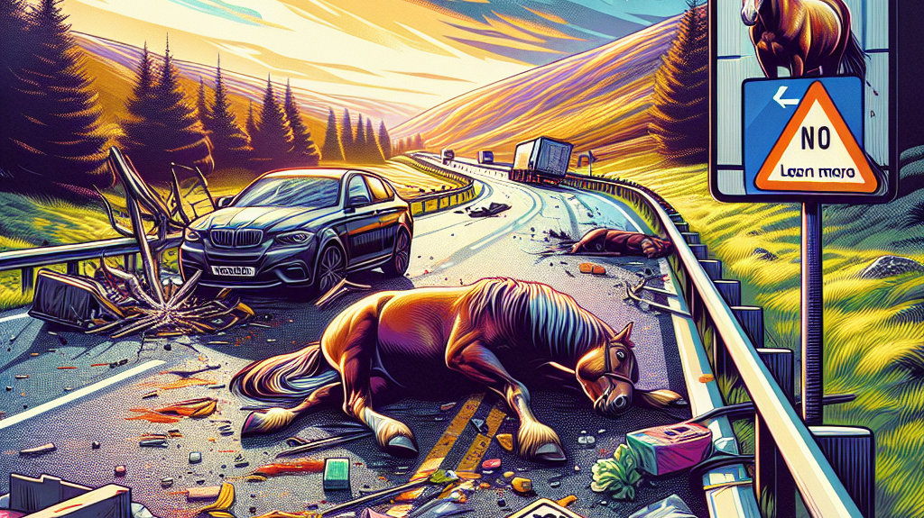 Tragic Road Accident In Scotland Highlights Dangers Of Loose Horses On Highways- just horse riders