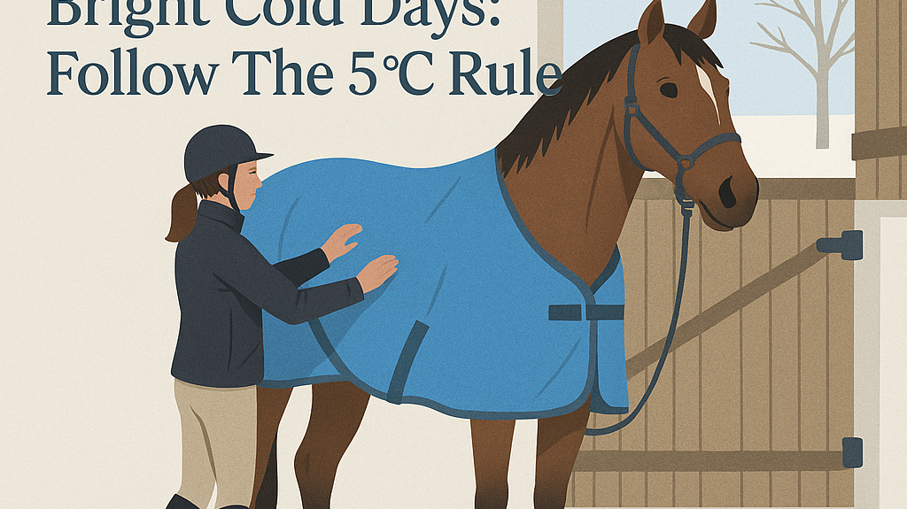 Horse Rugging On Bright Cold Days: Follow The 5°C Rule- just horse riders
