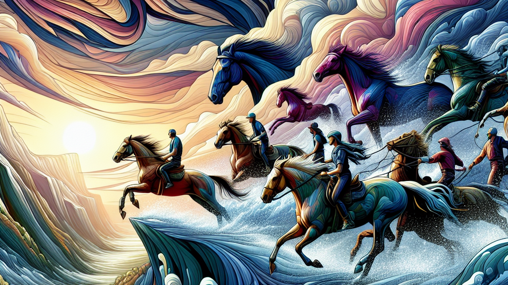 Weathering the Storm: Thriving in Equestrian Adventures Amidst Unpredictable Weather Conditions- just horse riders