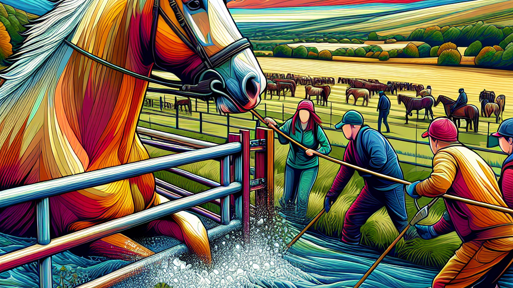 A Horse's Ordeal: How Quick-Thinking and Teamwork Saved a Majestic Animal from a Cattle Grid in Oxfordshire- just horse riders