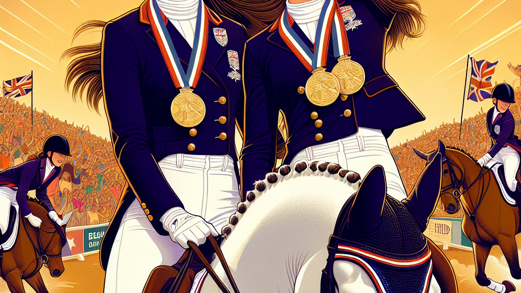 Historic Double Gold: British Teenagers Abigail Gray and Ella-Grace Dovey Shine at European Dressage Championships- just horse riders