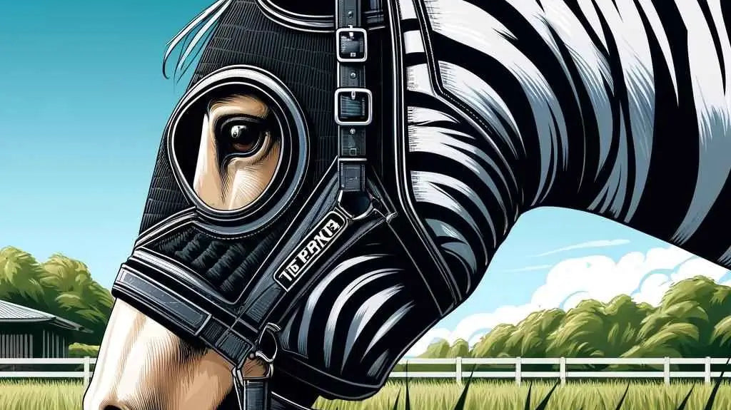 Discover the HKM Zebra Fly Mask: Comfort and Fly Protection - just horse riders