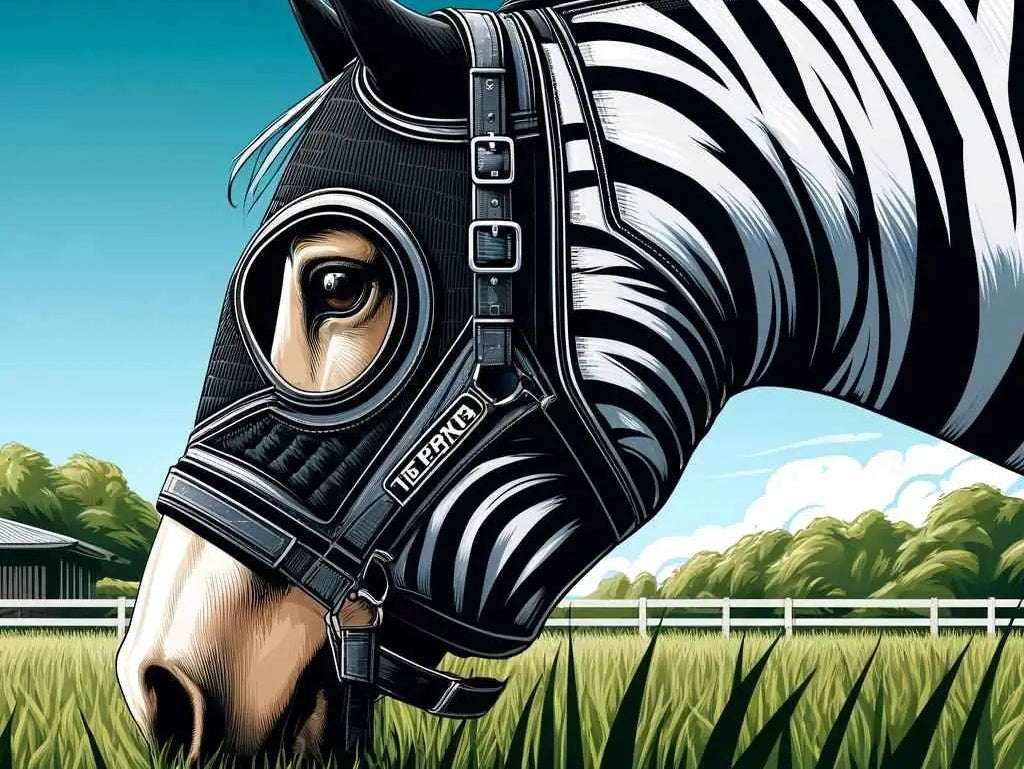 Discover the HKM Zebra Fly Mask: Comfort and Fly Protection - just horse riders