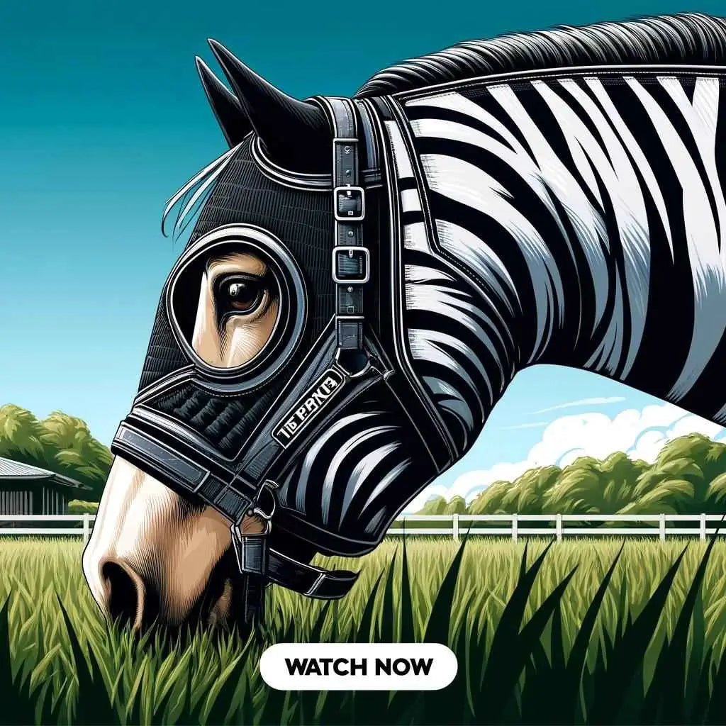 Discover the HKM Zebra Fly Mask: Comfort and Fly Protection - just horse riders