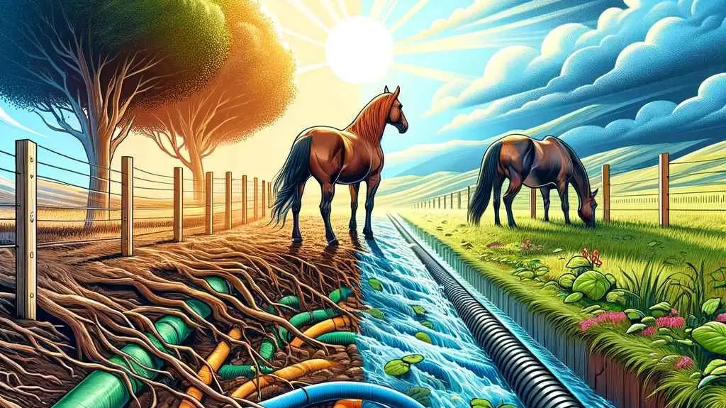 How do you drain water from a horse paddock? - just horse riders