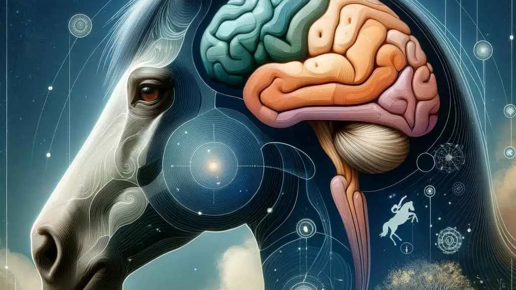 What are some facts about the horse's brain - just horse riders