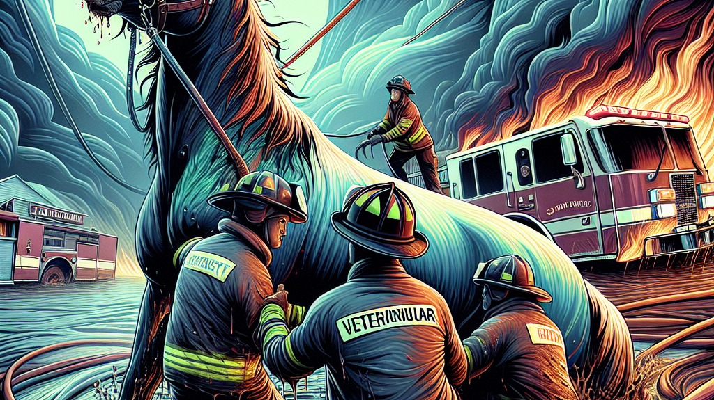 Dramatic Horse Rescue: Fire Crew Saves Exhausted Veterinarian Horse Trapped in Mud- just horse riders