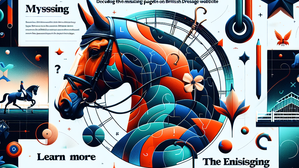 The Equestrian Enigma: Decoding the Mystery of the Missing Page on British Dressage Website- just horse riders