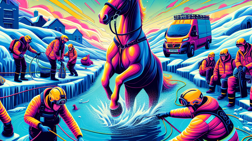 Horse's Icy Rescue: How Technology And Community Saved The Day At Erewash Canal- just horse riders