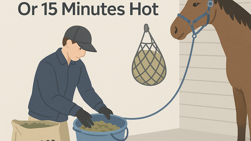 Grass Pellets: Soak 1:4, 2 Hours Cold Or 15 Minutes Hot- just horse riders
