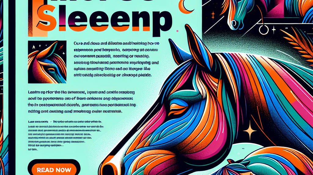 Ensure Your Horse's Health: Understanding and Improving Equine Sleep Patterns- just horse riders