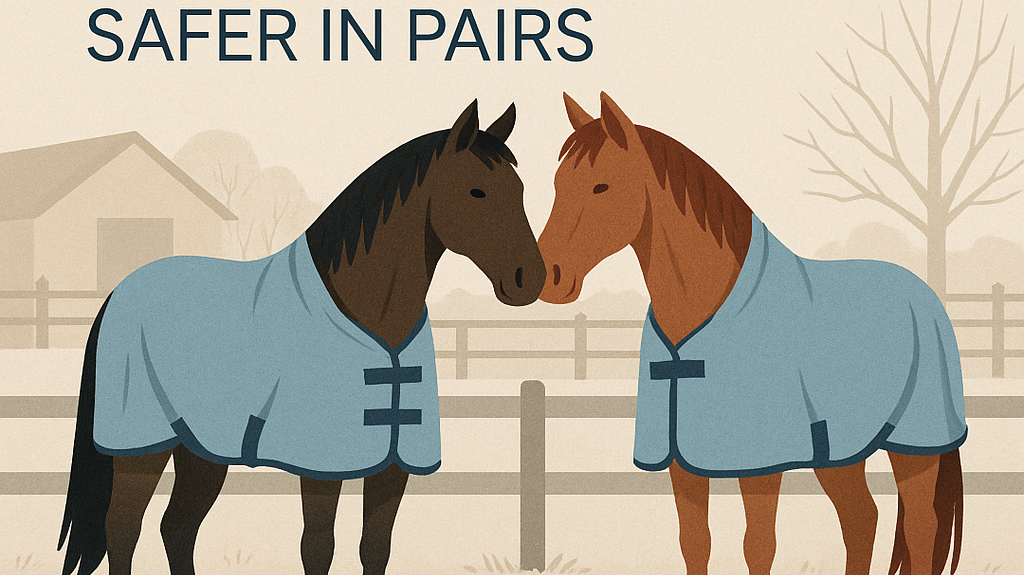 UK Winter Turnout: Healthier Horses, Safer In Pairs- just horse riders