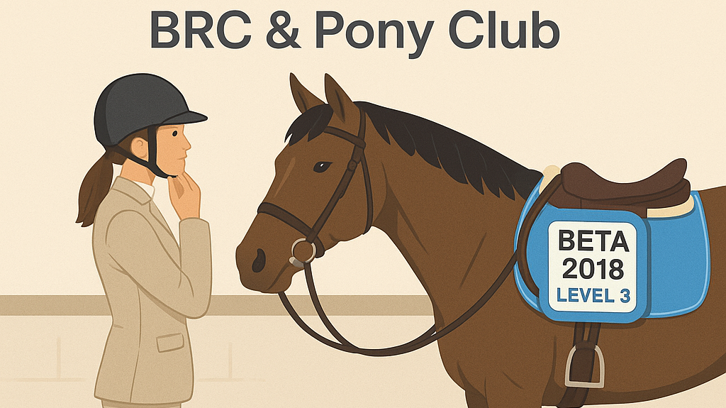 BETA 2018 Level 3: 2024 Rules For BE, BRC & Pony Club- just horse riders