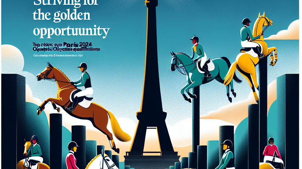 "Striving for Golden Opportunity: Top Riders Eye Paris Olympics 2024 Equestrian Qualifications"- just horse riders
