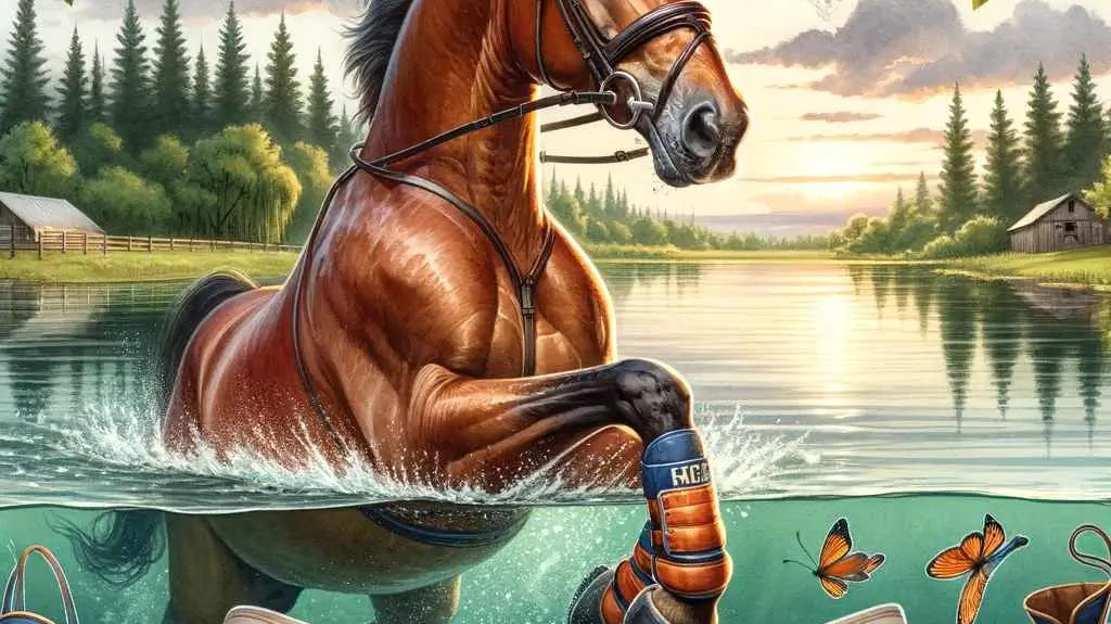 can horse swim - just horse riders