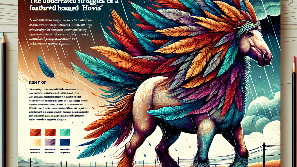 "Featherism and Foul Weather: The Underrated Struggles of a Feathered Horse Named Hovis"- just horse riders