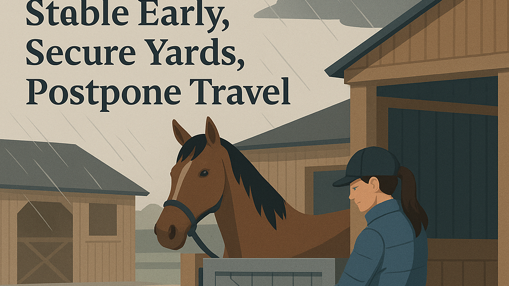 Storm Darragh: Stable Early, Secure Yards, Postpone Travel- just horse riders