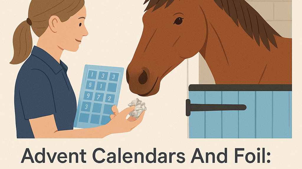 Advent Calendars And Foil: Prevent Horse Choke And Colic- just horse riders