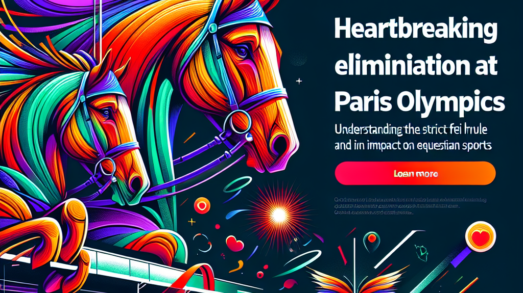 Heartbreaking Elimination at Paris Olympics: Understanding the Strict FEI Blood Rule and Its Impact on Horse Welfare in Equestrian Sports- just horse riders