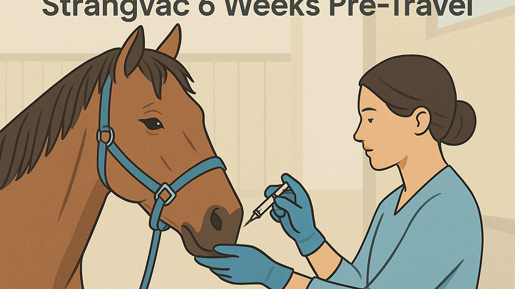 Strangles Vaccine Timing: Strangvac 6 Weeks Pre-Travel- just horse riders