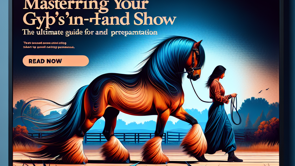 Mastering Your Gypsy Cob's First In-Hand Show: The Ultimate Guide to Preparation and Presentation- just horse riders